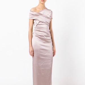 Talbot Runhof Taupe Maxi Dress
